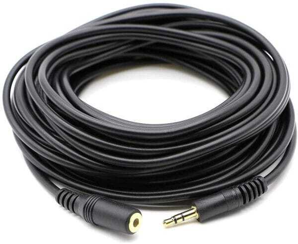 Premium 5 Meter Aux Extension Cable for Quality Audio Compatible with Headphone, MobilePhone, Car Stereo, Home Theatre & More,Black - Image 4
