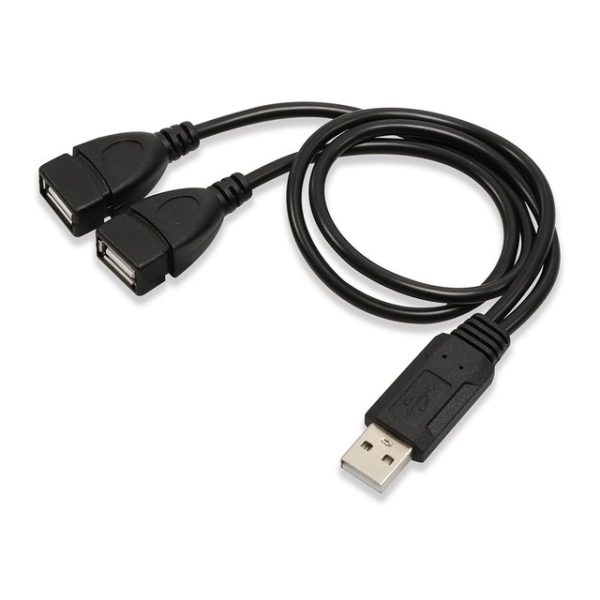 USB 2.0 A Male to 2 Dual USB Female Jack Y Splitter Hub a best usb extension Cable - Image 4