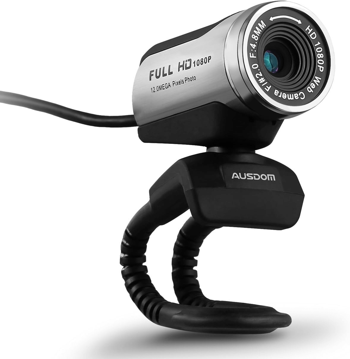 AUSDOM AW615 Webcam 1920x1080P Full HD 12MP USB 3.0 Web Cam with Microphone for Online Video Calling and Recording, Computer PC Desktop Laptop Skype Newtork Camera - Image 4